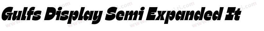 Gulfs Display Semi Expanded Italic字体转换